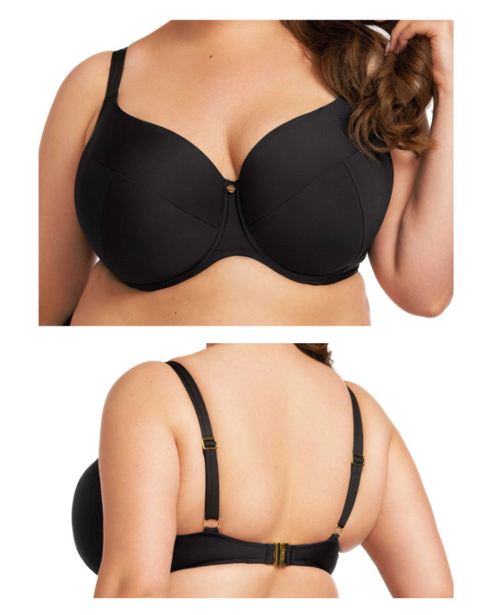 Plus Size Μαγιό Μπικίνι – Μαύρο με Κορδόνια για Καμπύλες & Άνεση